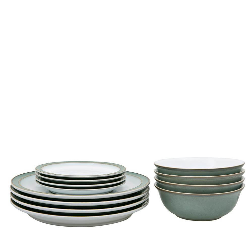 Denby Regency Green 12 Piece Tableware Set